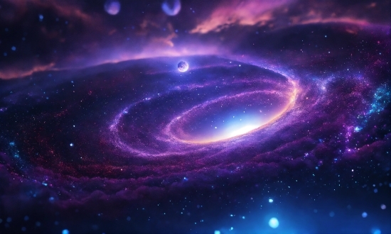 Atmosphere, Sky, Nebula, Purple, Galaxy, Spiral Galaxy