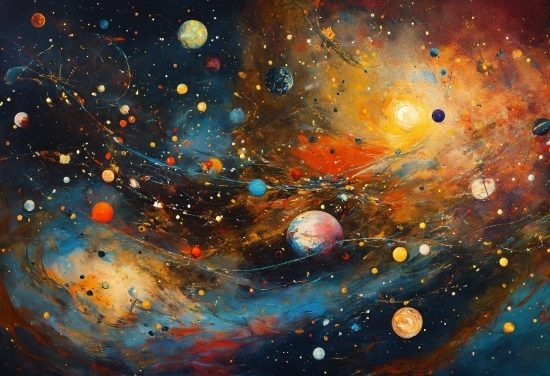 Atmosphere, World, Astronomical Object, Art, Painting, Galaxy