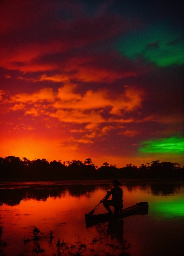 Background For Youtube Outro, Cloud, Water, Sky, Afterglow, Natural Landscape