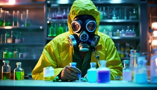 Blue, Drink, Gas Mask, Personal Protective Equipment, Tableware, Alcoholic Beverage