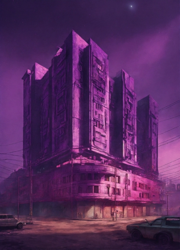 Building, Atmosphere, Sky, Purple, Electricity, Tower Block