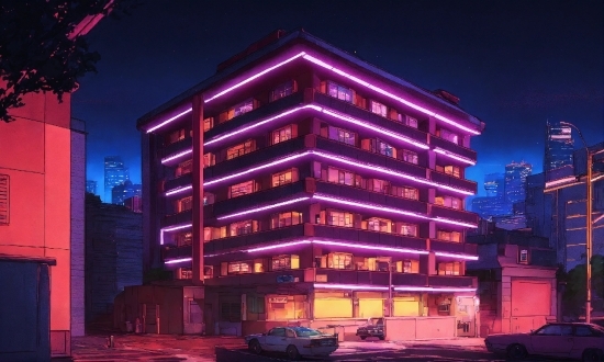 Building, Purple, Electricity, Pink, Tower Block, Condominium