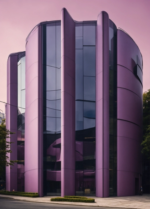 Building, Purple, Sky, Tower Block, Plant, Urban Design