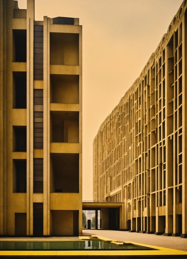Building, Rectangle, Sky, Tower Block, Urban Design, Yellow