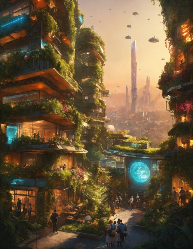 Building, World, Light, Skyscraper, Nature, Plant
