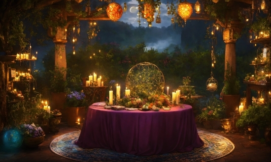 Candle, Decoration, Light, Nature, Tableware, Plant