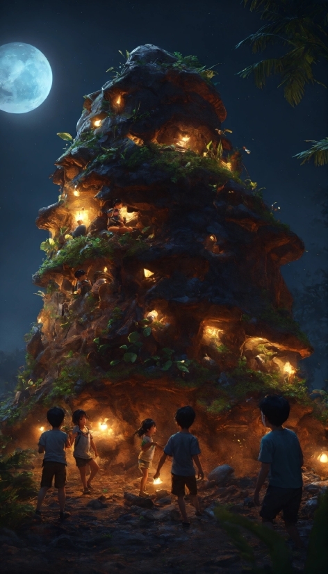 Christmas Tree, Sky, Photograph, World, Light, Plant