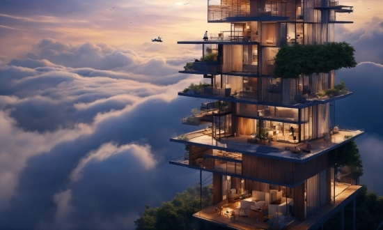 Cloud, Building, Sky, Plant, Tower Block, Urban Design