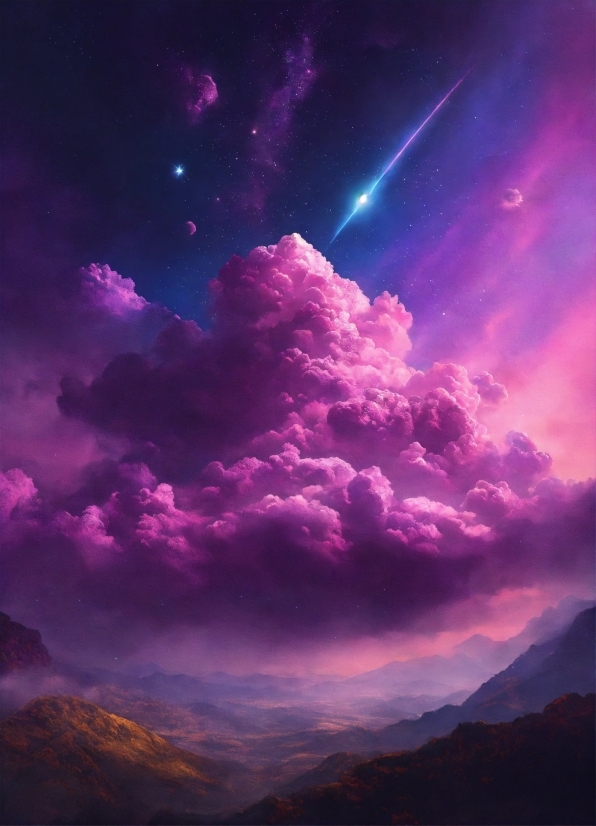 Cloud, Sky, Atmosphere, Afterglow, Purple, World