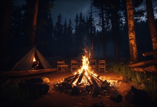 Ecoregion, Bonfire, Plant, Fire, Wood, Campfire