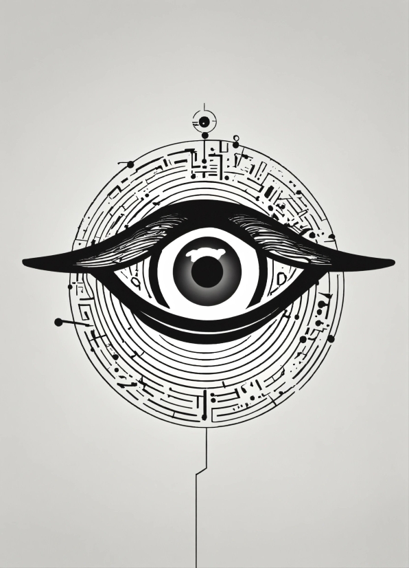 Eye, Eyelash, Art, Font, Circle, Symbol