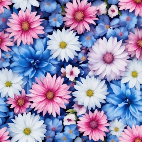 Flower, Colorfulness, White, Petal, Blue, Pink
