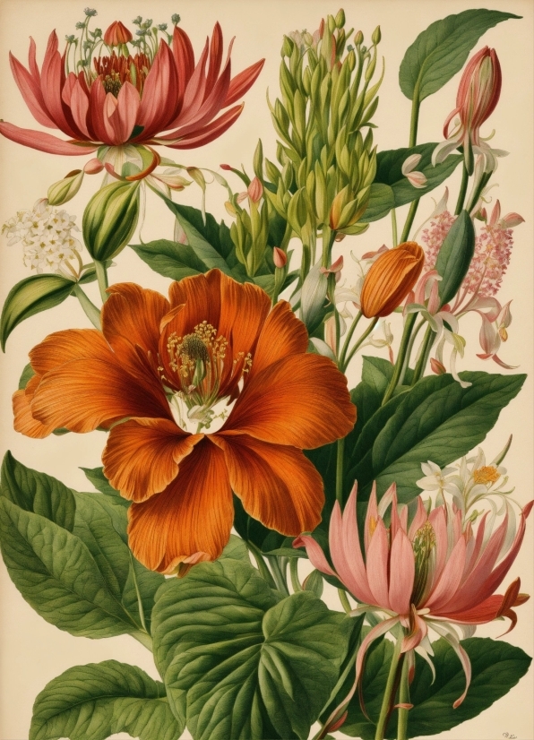 Flower, Plant, Botany, Petal, Painting, Art