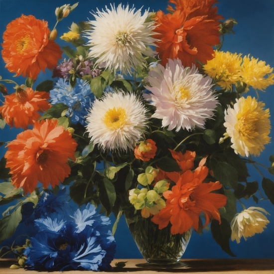 Flower, Plant, Flowerpot, Petal, Blue, Vase
