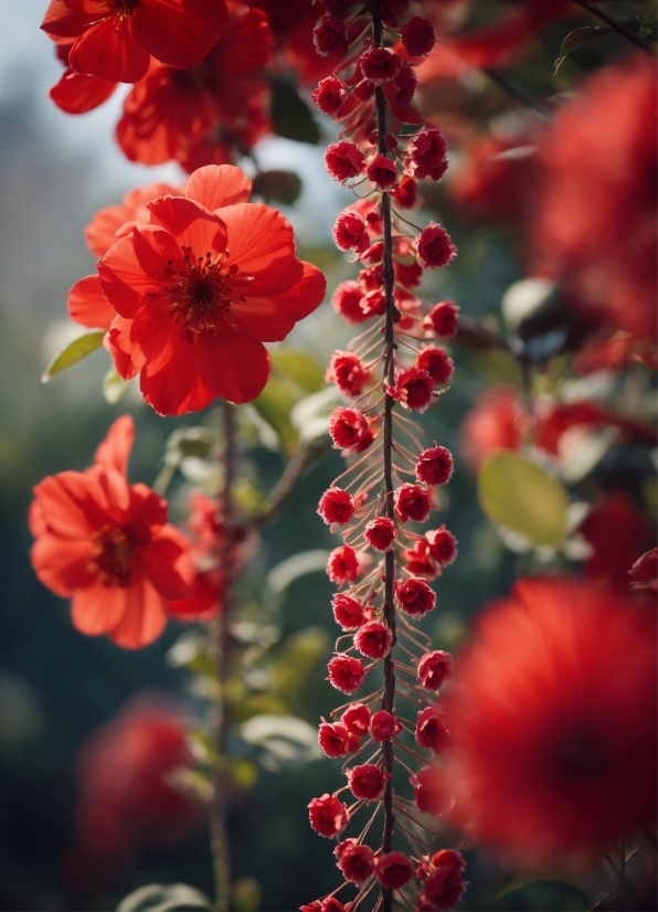 Flower, Plant, Light, Petal, Terrestrial Plant, Red