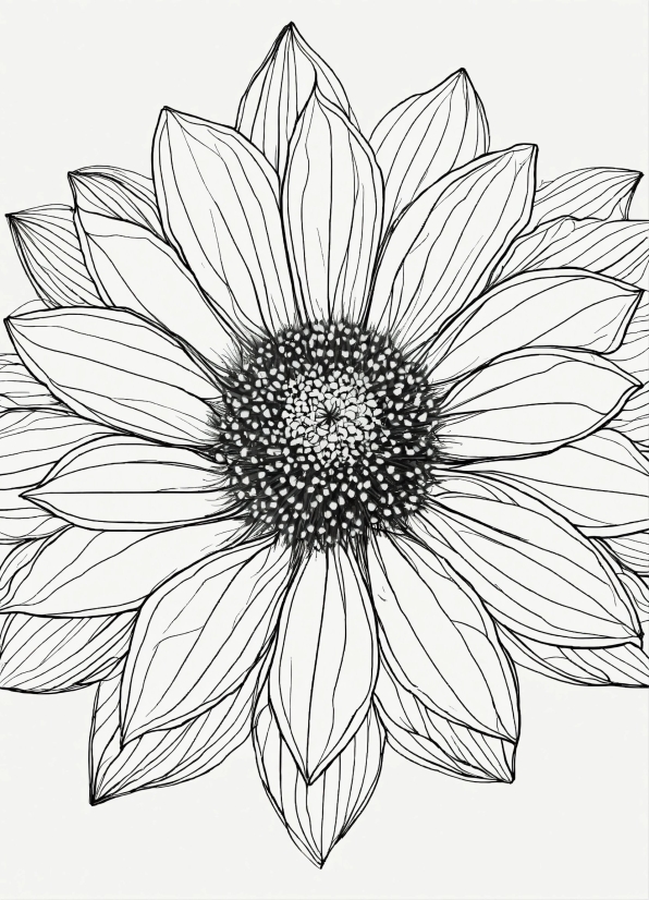 Flower, Plant, Petal, Black-and-white, Rectangle, Art
