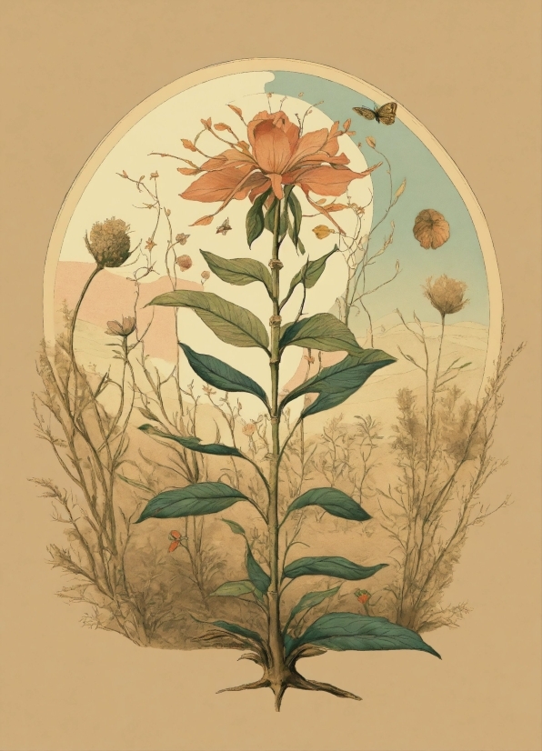 Flower, Plant, Petal, Botany, Art, Painting