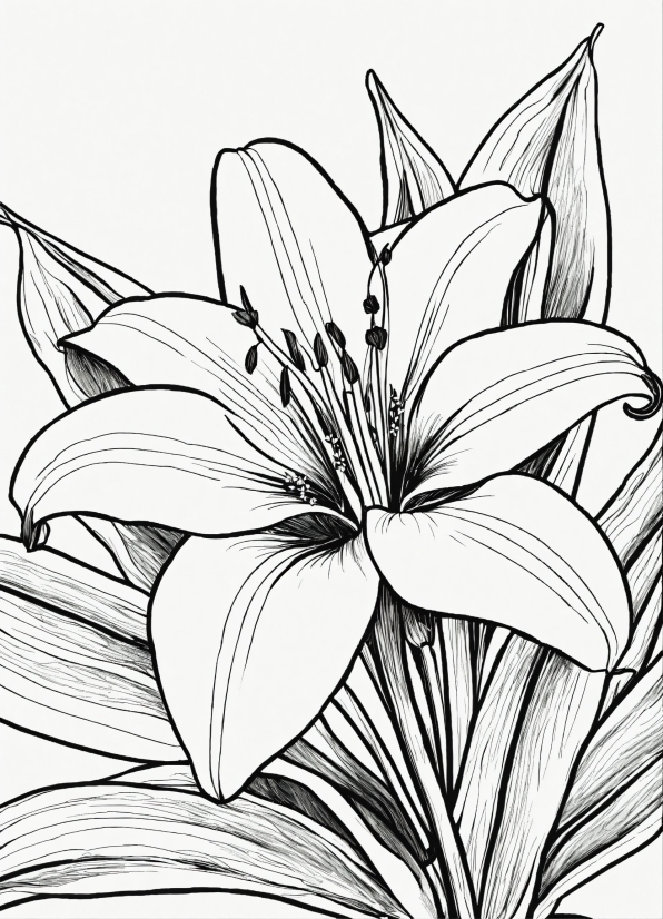 Flower, Plant, Petal, Botany, Terrestrial Plant, Black-and-white
