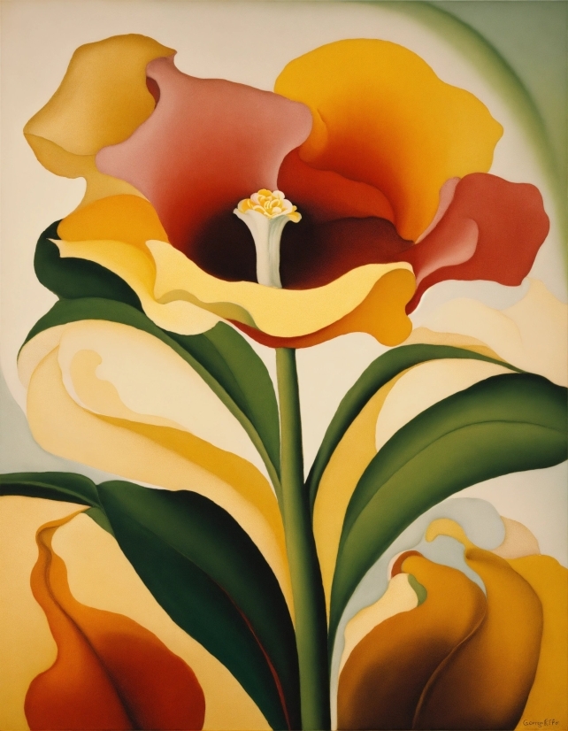 Flower, Plant, Petal, Giant White Arum Lily, Painting, Terrestrial Plant