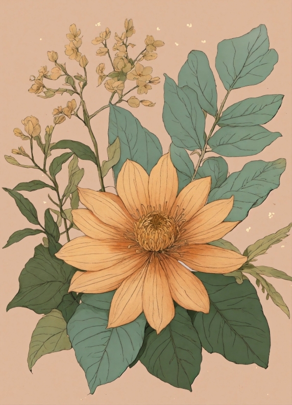 Flower, Plant, Petal, Painting, Art, Annual Plant