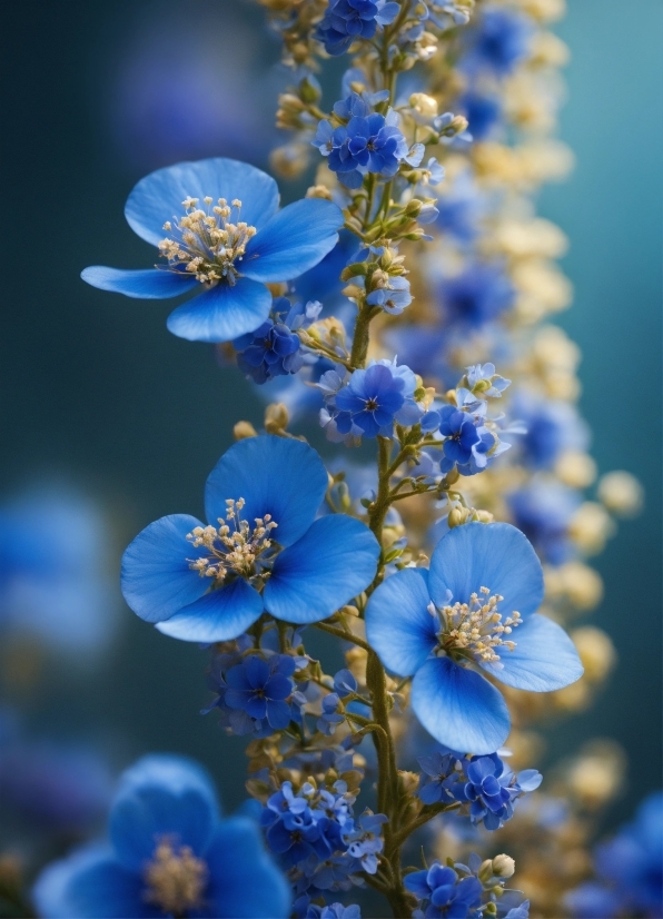 Flower, Plant, Photograph, Blue, White, Nature