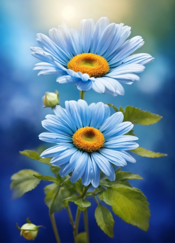 Flower, Plant, White, Blue, Botany, Light