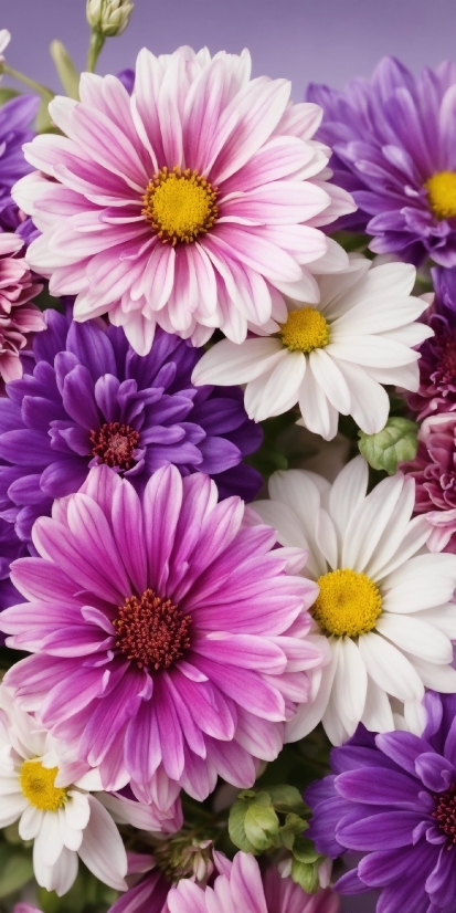Flower, Plant, White, Petal, Purple, Pink