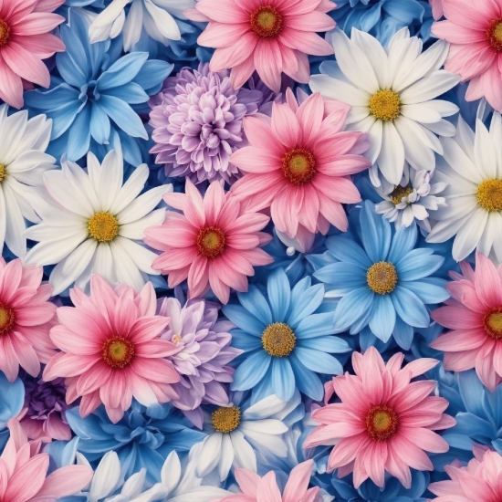 Flower, White, Blue, Petal, Pink, Aqua