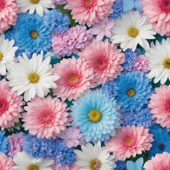 Flower, White, Petal, Blue, Textile, Pink