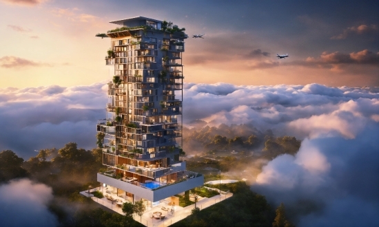 Free Ai Painter, Cloud, Sky, Atmosphere, Building, Skyscraper