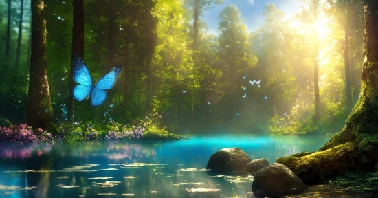 Free Stock Footage Video Download, Water, Plant, Green, Light, Sky