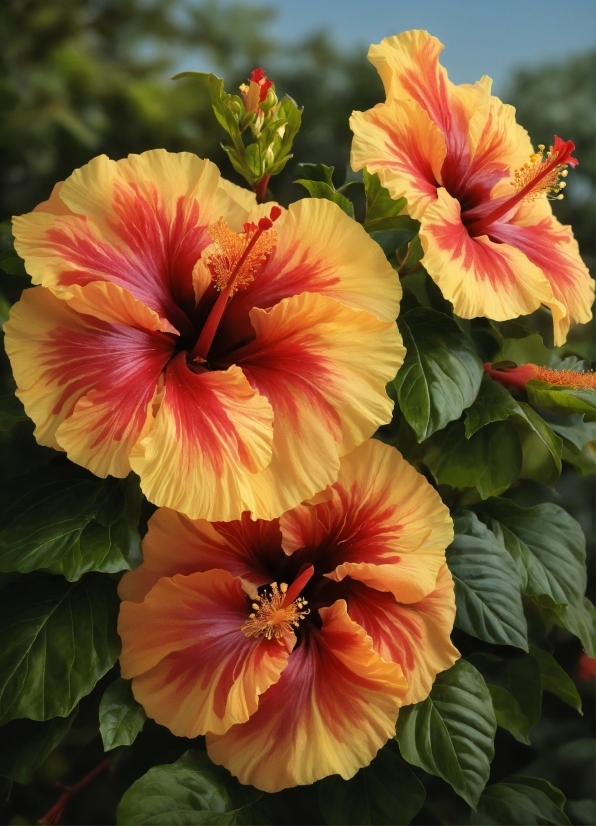Free Video Footage, Flower, Plant, Hawaiian Hibiscus, Petal, Green