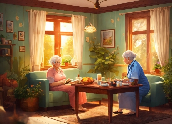 Free Vj Loops, Plant, Picture Frame, Window, Table, Furniture
