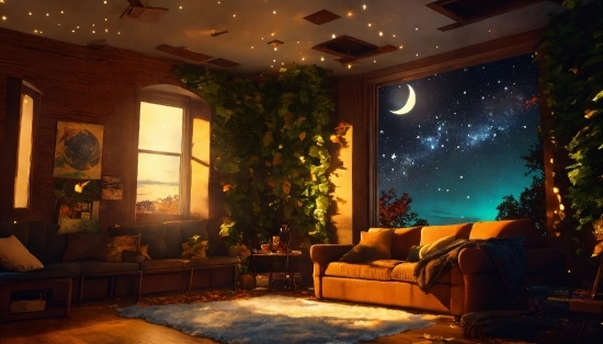 Furniture, Property, Building, Couch, Plant, Lighting