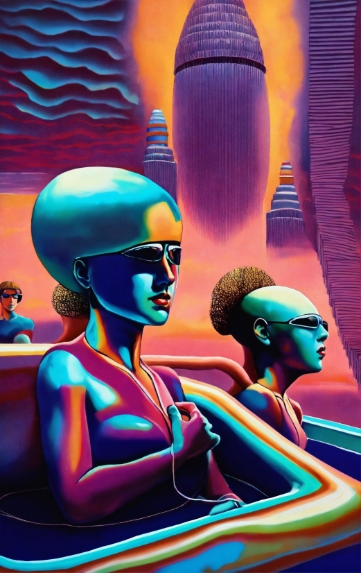 General Application Of Ai, Fashion, Art, Eyewear, Magenta, Cg Artwork