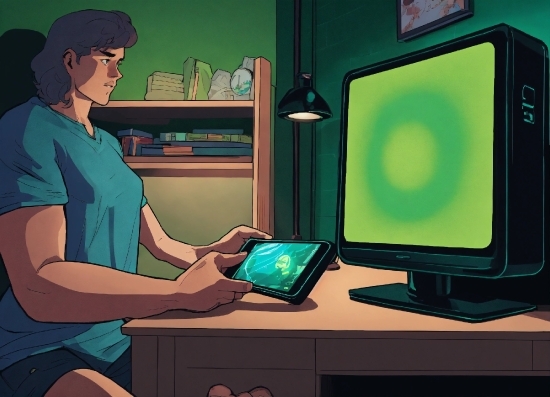 Gigapixel Portable, Computer, Green, Output Device, Peripheral, Personal Computer