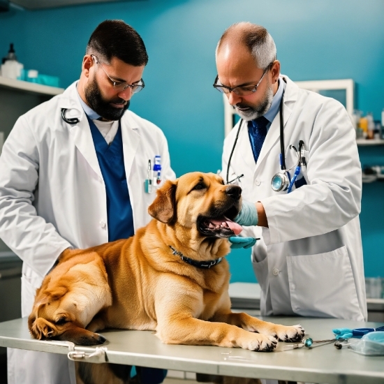 Glasses, Dog, Carnivore, Stethoscope, Companion Dog, Veterinarian