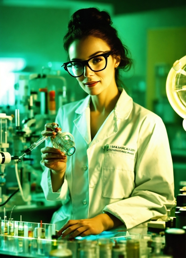 Glasses, Green, Vision Care, Scientist, Laboratory, Research
