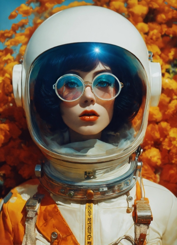Glasses, Vision Care, Eyewear, Goggles, Orange, Astronaut