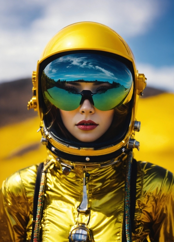 Goggles, Sky, Vision Care, Eyewear, Yellow, Sports Gear