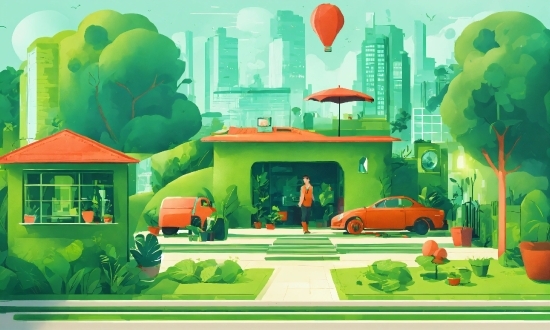 Green, Car, Vehicle, Nature, Wheel, Grass