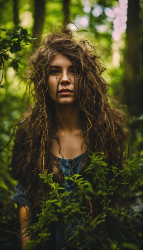 Hair, Head, Plant, Leaf, People In Nature, Wood
