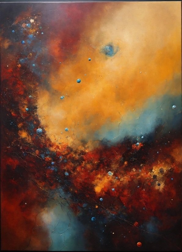 Ibm Design For Ai, Atmosphere, Paint, Orange, Amber, Nebula