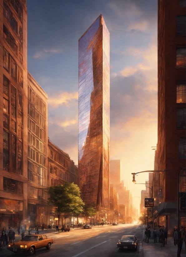 Image To Drawing Ai, Cloud, Sky, Building, Skyscraper, Daytime