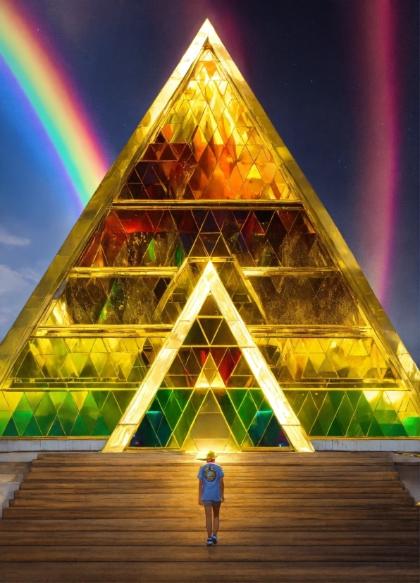 Light, Nature, World, Pyramid, Building, Sky
