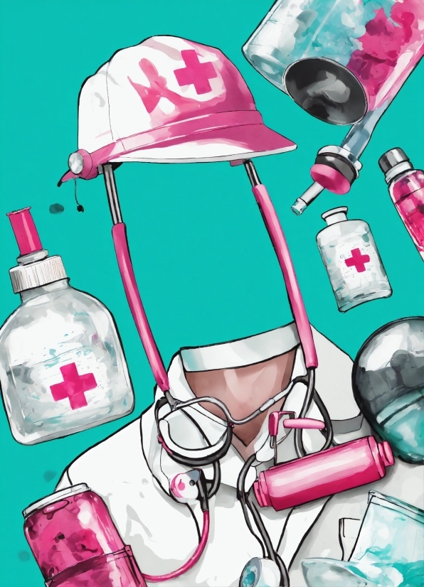 Liquid, Bottle, Fluid, Hat, Plastic Bottle, Pink