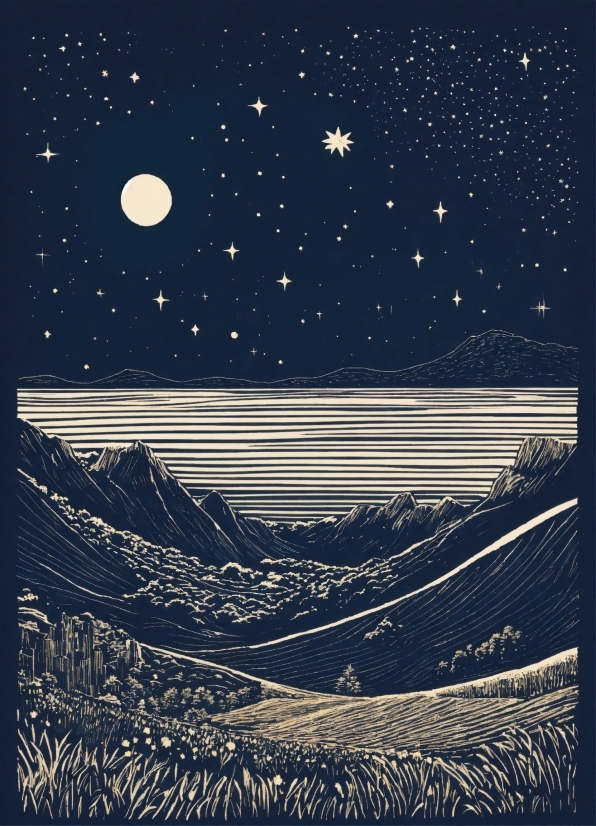 Moon, Natural Landscape, Astronomical Object, Sky, Rectangle, Slope