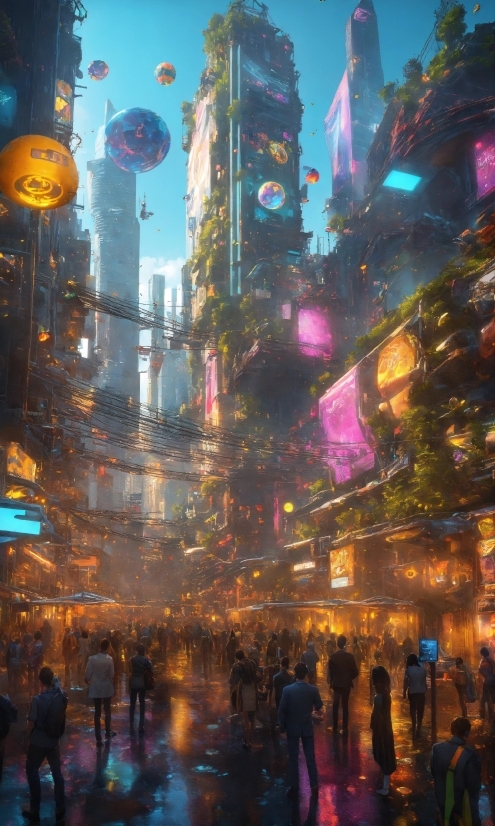 Most Advanced Ai Art Generator, Building, Skyscraper, World, Light, Infrastructure