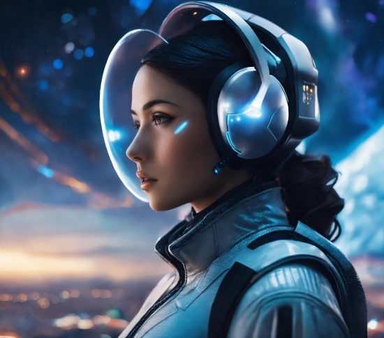 Most Powerful Ai In The World, Flash Photography, Cartoon, Cg Artwork, Black Hair, Space