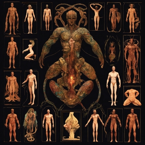 Muscle, Organ, Human, Human Body, Temple, Art